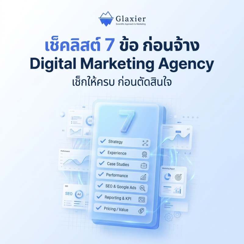 เช็กลิสต์ 7 ข้อ ก่อนจ้าง Digital Marketing Agency